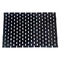 Black Bamboo Bath Mat