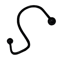 Black Shower Hook