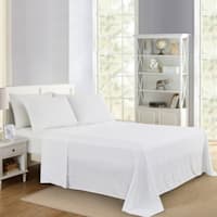 4-Piece Bright White Super Soft Microfiber Sheet Set, Full