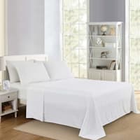 4-Piece Bright White Super Soft Microfiber Sheet Set, King
