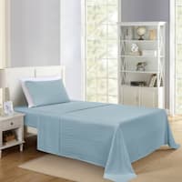3-Piece Dusty Blue Super Soft Microfiber Sheet Set, Twin/Twin XL