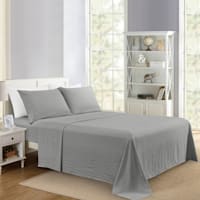 4-Piece Mockingbird Grey Super Soft Microfiber Sheet Set, King