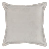 Providence Cream Cotton Velvet Euro Throw Pillow, 24"
