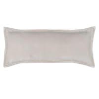Providence Cream Cotton Velvet Throw Pillow, 14x36