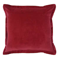 Providence Burgundy Cotton Velvet Euro Throw Pillow, 24"
