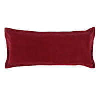 Providence Burgundy Cotton Velvet Throw Pillow, 14x36
