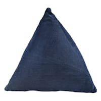 Crosby St. Navy Blue Corduroy Triangle Shaped Throw Pillow, 14x15