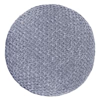 Honeybloom Blue Woven Round Throw Pillow, 16"