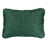 Found & Fable Solid Green Woven Throw Pillow with Fringe, 14x20