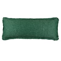 Found & Fable Solid Green Woven Throw Pillow with Fringe, 14x36