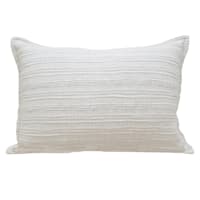 Honeybloom White Striped Slub Throw Pillow, 14x20