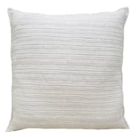 Honeybloom White Striped Slub Euro Throw Pillow, 24"