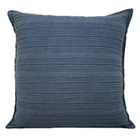 Honeybloom Blue Striped Slub Throw Pillow, 18"