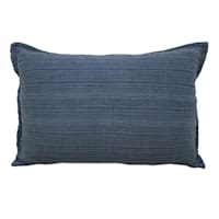 Honeybloom Blue Striped Slub Throw Pillow, 14x20