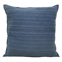 Honeybloom Blue Striped Slub Euro Throw Pillow, 24"