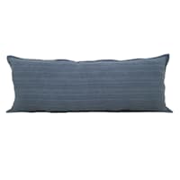 Honeybloom Blue Striped Slub Throw Pillow, 14x36