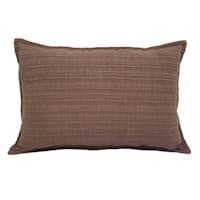 Honeybloom Brown Striped Slub Throw Pillow, 14x20