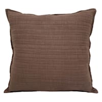 Honeybloom Brown Striped Slub Euro Throw Pillow, 24"