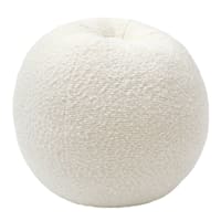 Crosby St. Cream Ball Shaped Throw Pillow, 12"