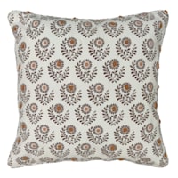 Honeybloom Flower Embroidered Throw Pillow, 18"