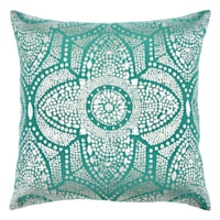 Found & Fable Green Foil Print Throw Pillow, 18"