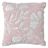 Tracey Boyd Pink Floral Beaded Throw Pillow, 12"