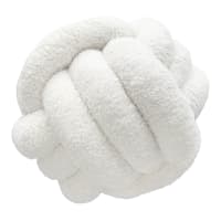 Crosby St. White Plush Knot Pillow, 12"
