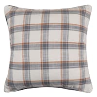Honeybloom Woven Plaid Throw Pillow, 18"