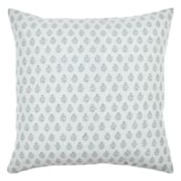 Honeybloom Blue Floral Print Throw Pillow, 18"