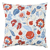 Providence Jacobean Floral Print Throw Pillow, 18"