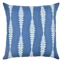 Providence Navy Blue Fern Stripe Print Throw Pillow, 18"