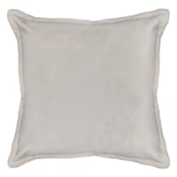 Providence Cream Cotton Velvet Throw Pillow, 18"