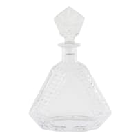 Textured Glass Triangle Decanter, 22oz