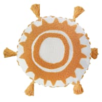 Sun Shaped Throw Pillow with Tassels, 16"