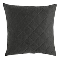 Black Embossed Jersey Throw Pillow, 18"
