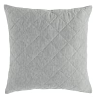 Grey Embossed Jersey Throw Pillow, 18"