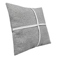 Grey Jersey Throw Pillow, 18"