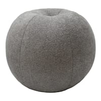 Grey Ball Shaped Throw Pillow, 12"