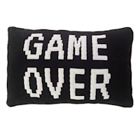 Game Over Throw Pillow, 14x20