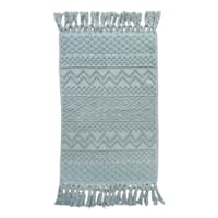 Found & Fable Blue Woven Fringe Bath Rug, 20x32