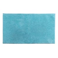 Essential Cut Pile Turquoise Bath Rug, 20x34