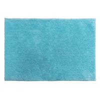 Essential Cut Pile Turquoise Bath Rug, 17x24