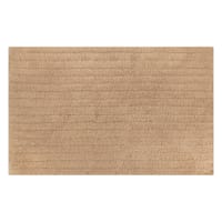 Found & Fable Tan Striped High-Low Bath Rug, 20x30