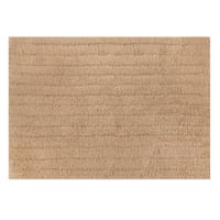 Found & Fable Tan Striped High-Low Bath Rug, 17x24