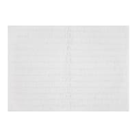 Found & Fable White Striped High-Low Bath Rug, 17x24