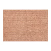Found & Fable Coral Striped High-Low Bath Rug, 17x24