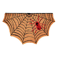 Spellbound Spider Web Shaped Coir Mat, 18x30