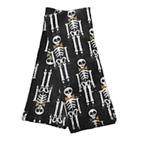 Homespun Halloween 2-Pack Bowtie Skeleton Printed Hand Towels