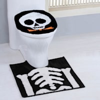 Homespun Halloween 2-Piece Skeleton Bath Rug Contour Set
