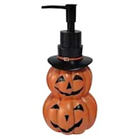 Homespun Halloween Stacked Smiley Jack-o'-Lanterns Soap Dispenser